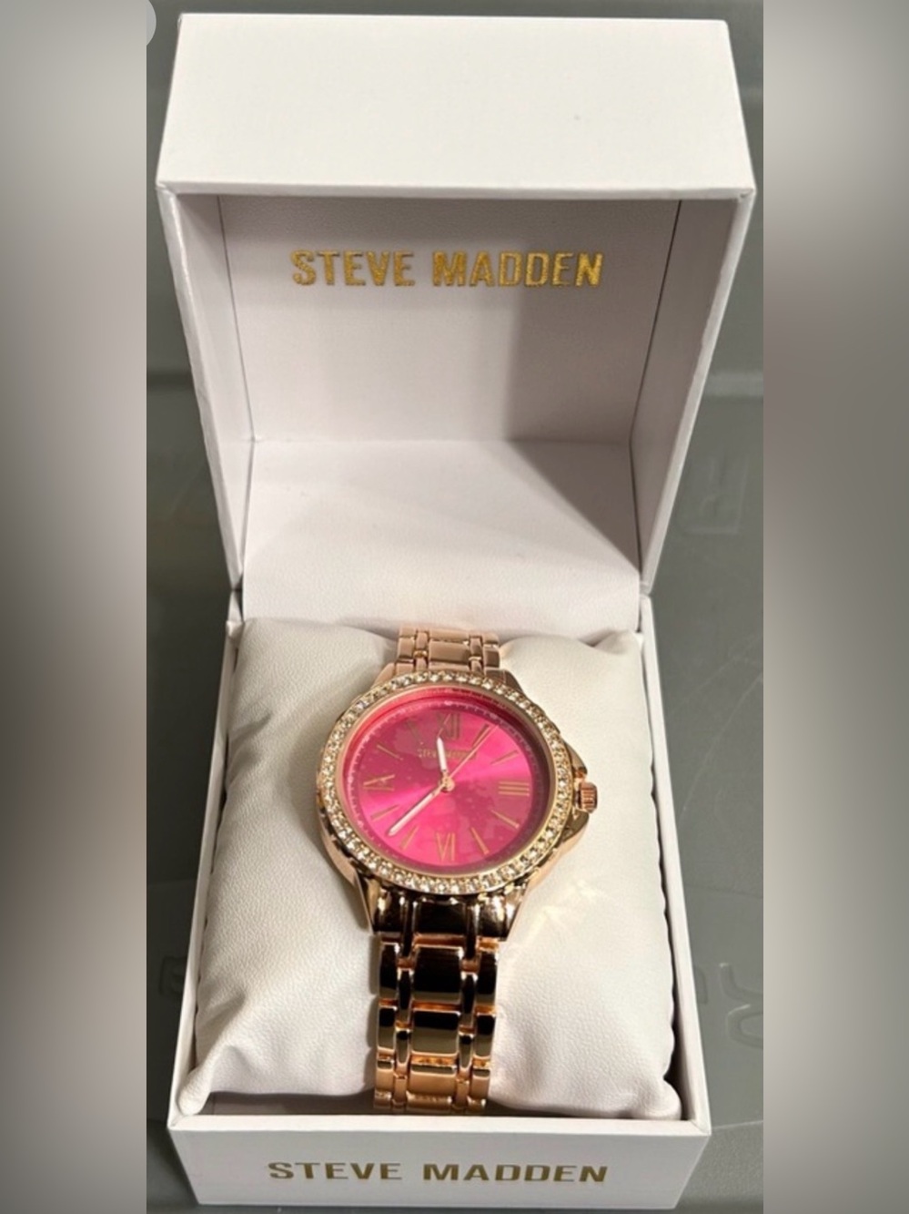 Steve Madden Pink and Gold Women's Watch